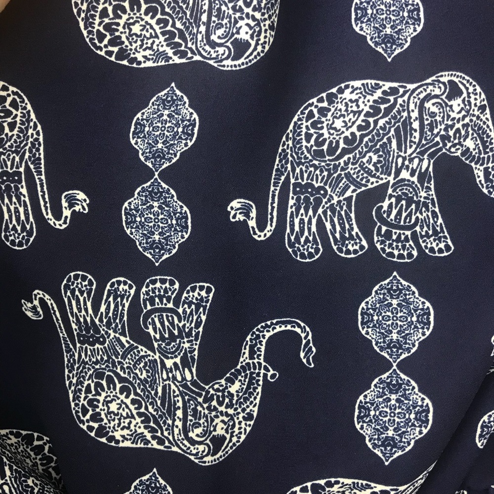 Jesse & J Elephant Print Bohemian Flowy Romper - image 6